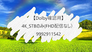 【Dolby確認用】4K_STBのみ(FHD配信なし）_9992911542