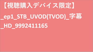 【視聴購入デバイス限定】__UVOD(TVOD)_字幕_HD_9992411165 【視聴購入デバイス限定】_UVOD(TVOD)_字幕_HD_9992411165 【視聴購入デバイス限定】_ep1_STB_UVOD(TVOD)_字幕_HD_9992411165