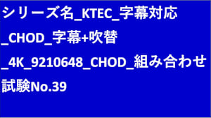 シリーズ名_KTEC_字幕対応_CHOD_字幕+吹替_4K_9210648_CHOD_sr_組み合わせ試験No.39
